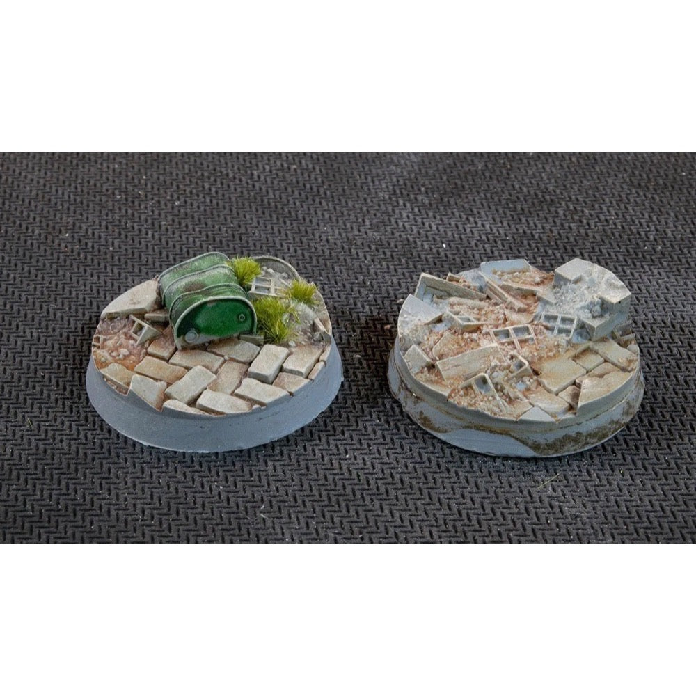 Gamers Grass GGB-UWR32 Battle Ready Urban Warfare Bases Round 32mm 8pc