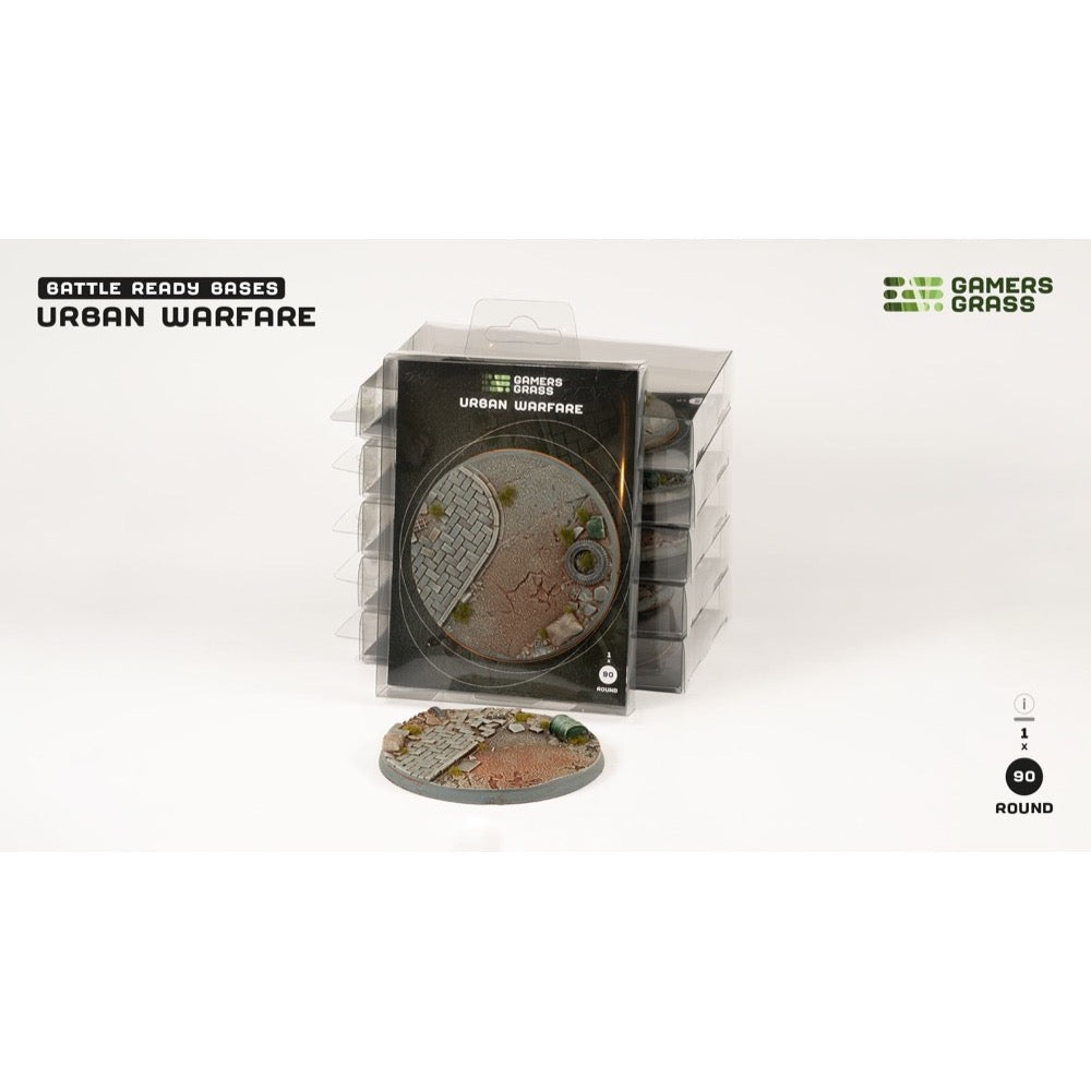 Gamers Grass GGB-UWR90 Urban Warfare Bases Round 90mm 1pc