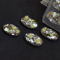 Gamers Grass GGB-WO60 Battle Ready Winter Bases Oval 60mm 4pc