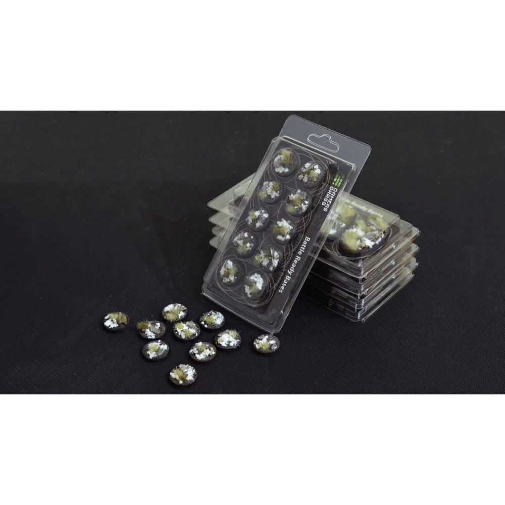 Gamers Grass GGB-WR25 Battle Ready Winter Bases Round 25mm 10pc