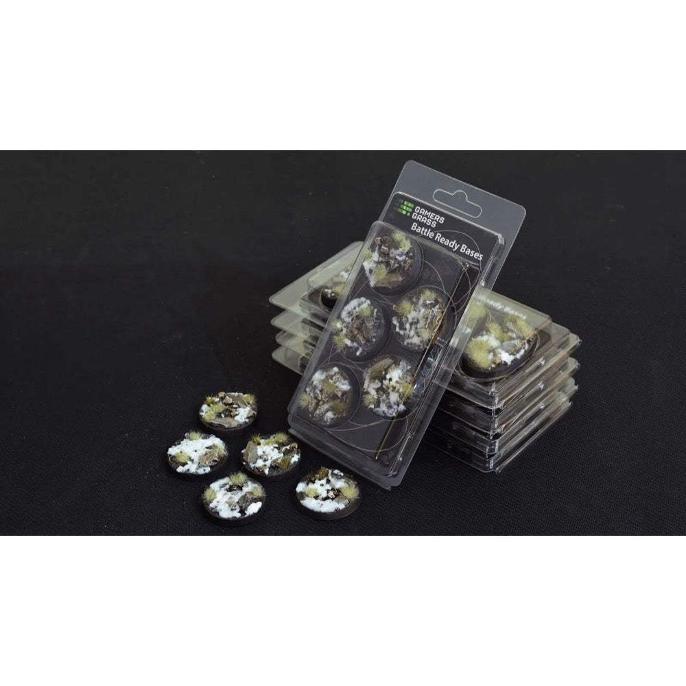 Gamers Grass GGB-WR40 Battle Ready Winter Bases Round 40mm 5pc