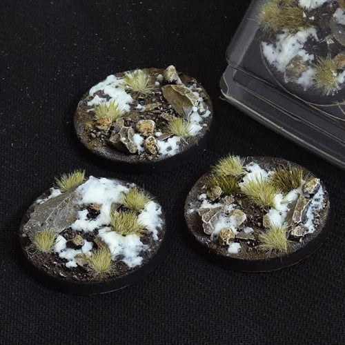 Gamers Grass GGB-WR50 Battle Ready Winter Bases Round 50mm 3pc