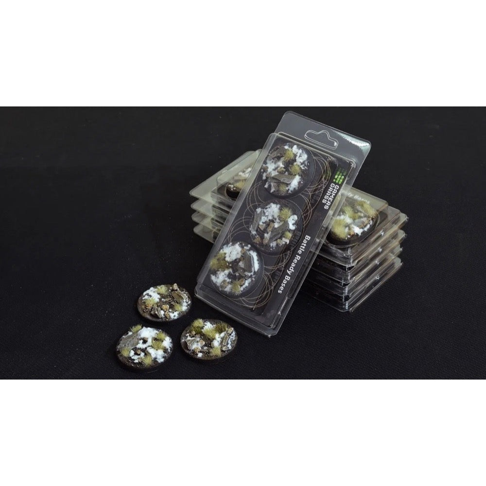 Gamers Grass GGB-WR50 Battle Ready Winter Bases Round 50mm 3pc