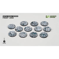 Gamers Grass Battle Ready Toppers Frost Lake Round 25mm 12pc