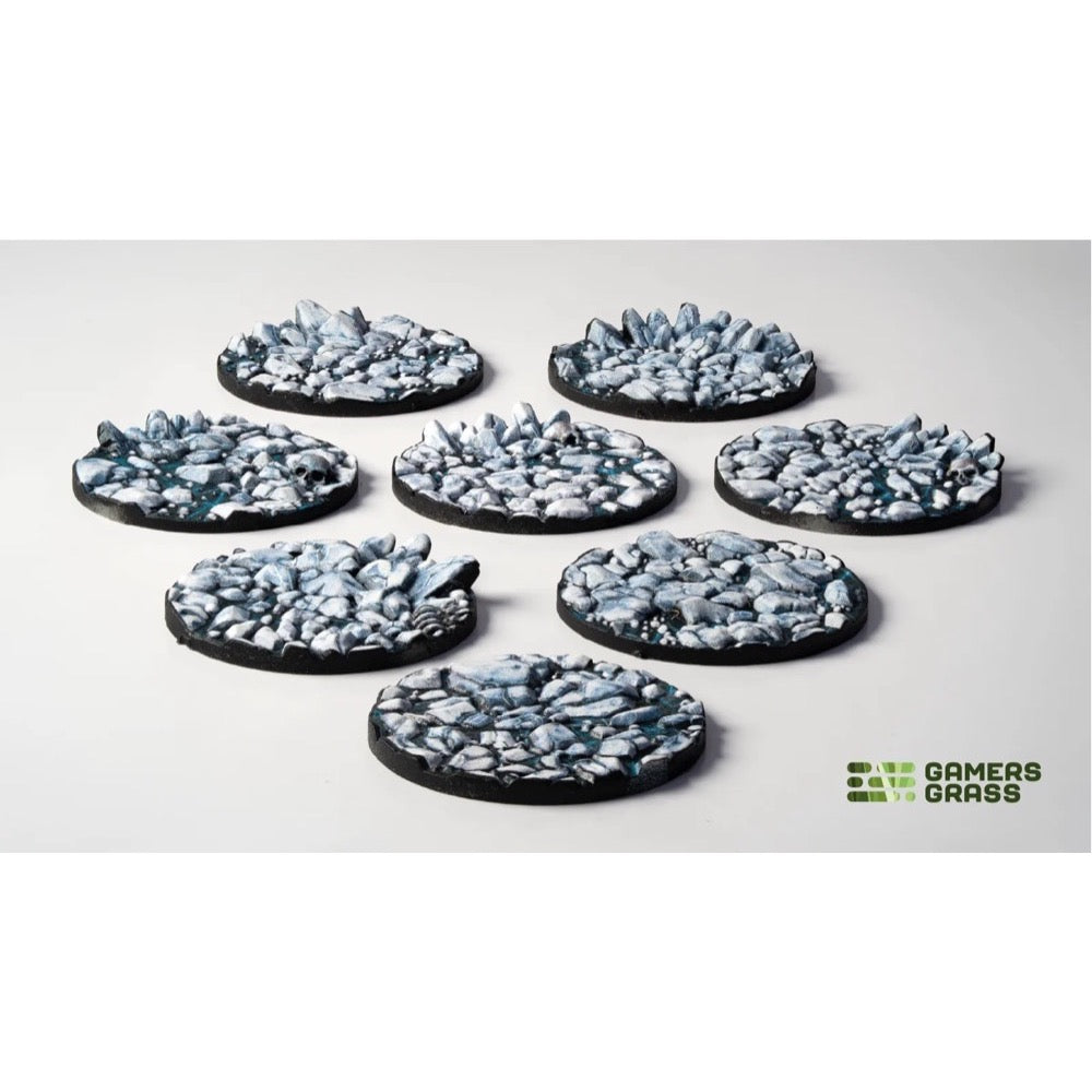 Gamers Grass Battle Ready Toppers Frost Lake Round 32mm 8pc
