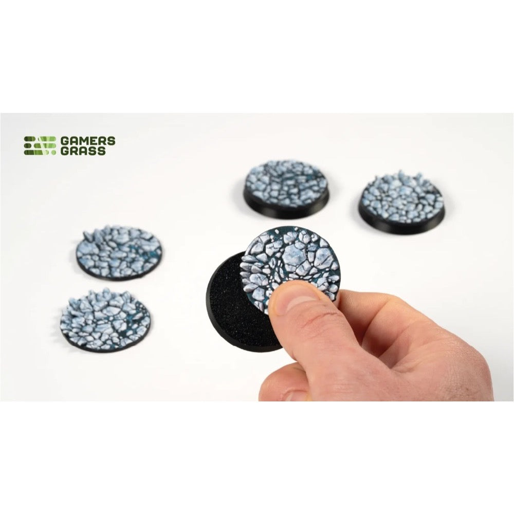 Gamers Grass Battle Ready Toppers Frost Lake Round 40mm 5pc