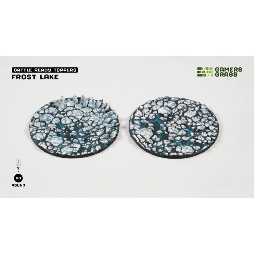 Gamers Grass Battle Ready Toppers Frost Lake Round 60mm 2pc