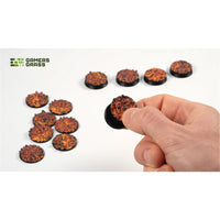 Gamers Grass Battle Ready Toppers Molten Lava Round 25mm 12pc