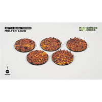Gamers Grass Battle Ready Toppers Molten Lava Round 40mm 5pc