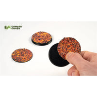 Gamers Grass Battle Ready Toppers Molten Lava Round 50mm 3pc