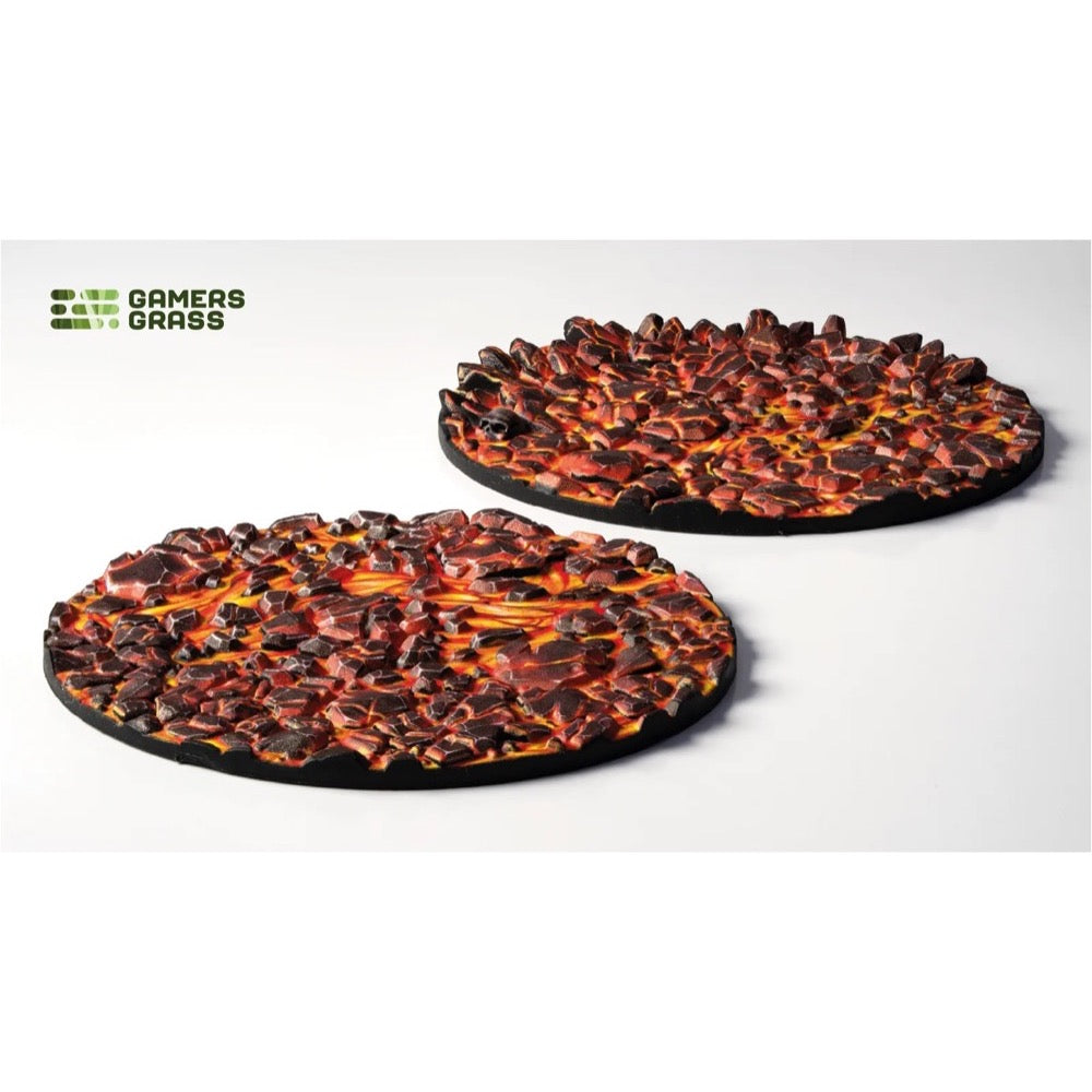 Gamers Grass Battle Ready Toppers Molten Lava Round 60mm 2pc
