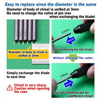 GodHand BBH-1-3 Bit Blade Set Flat Blade 5pc