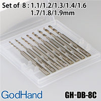 GodHand DB-8C Drill Bit Set C 8pc