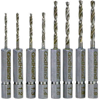 GodHand DBQ-8C Quick Attachable Drill Bit Set C 8pc