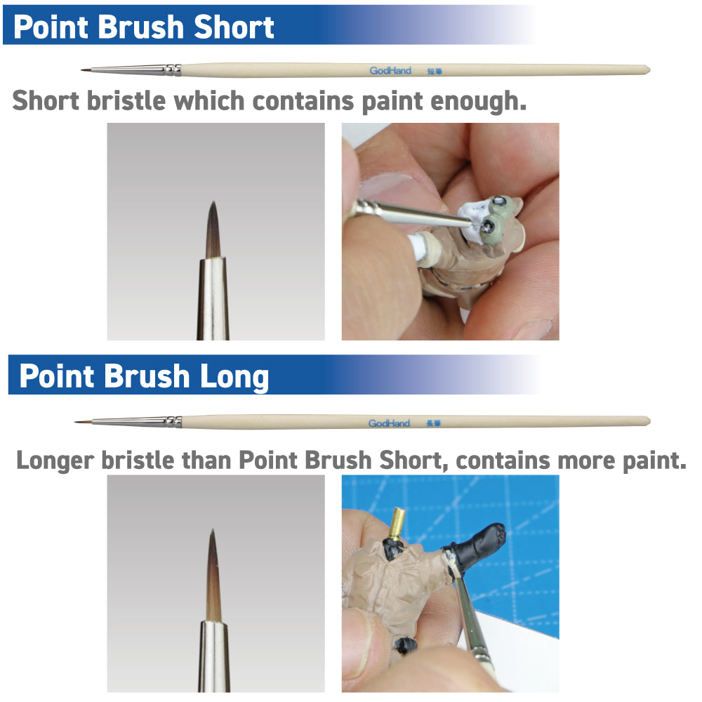 GodHand EBRSP-SN-SET Brushwork Semi-PRO Paint Brush Set 4pc