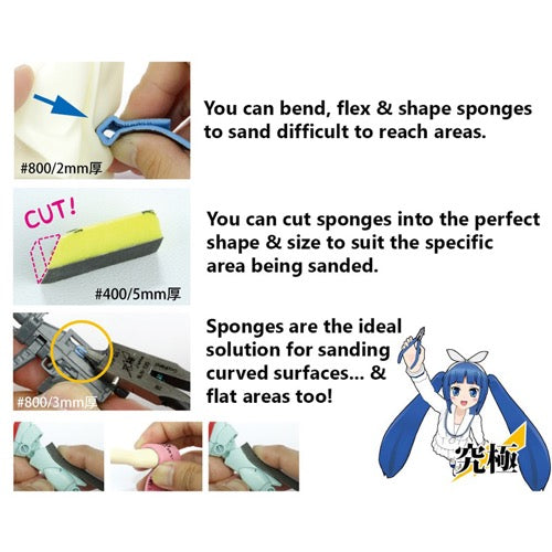 GodHand KS2-P400 Kamiyasu Sanding Stick No.400 2mm 5pc