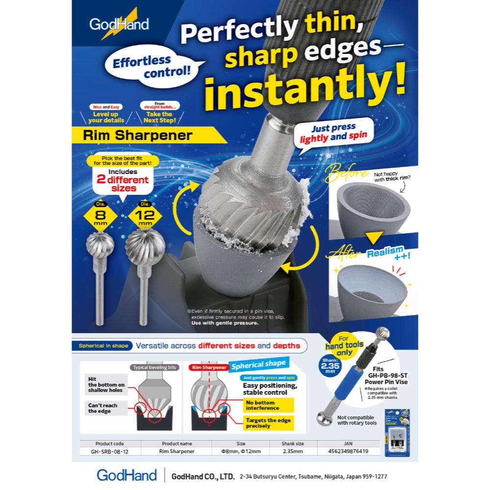 Godhand Rim Sharpener 8mm & 12mm