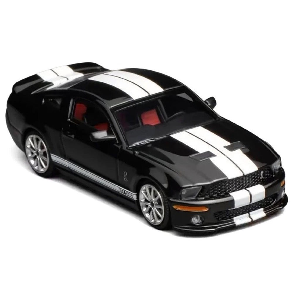 GreenLight x MotorHelix 1/64 Ford Mustang Shelby GT500 2007 Ebony Black