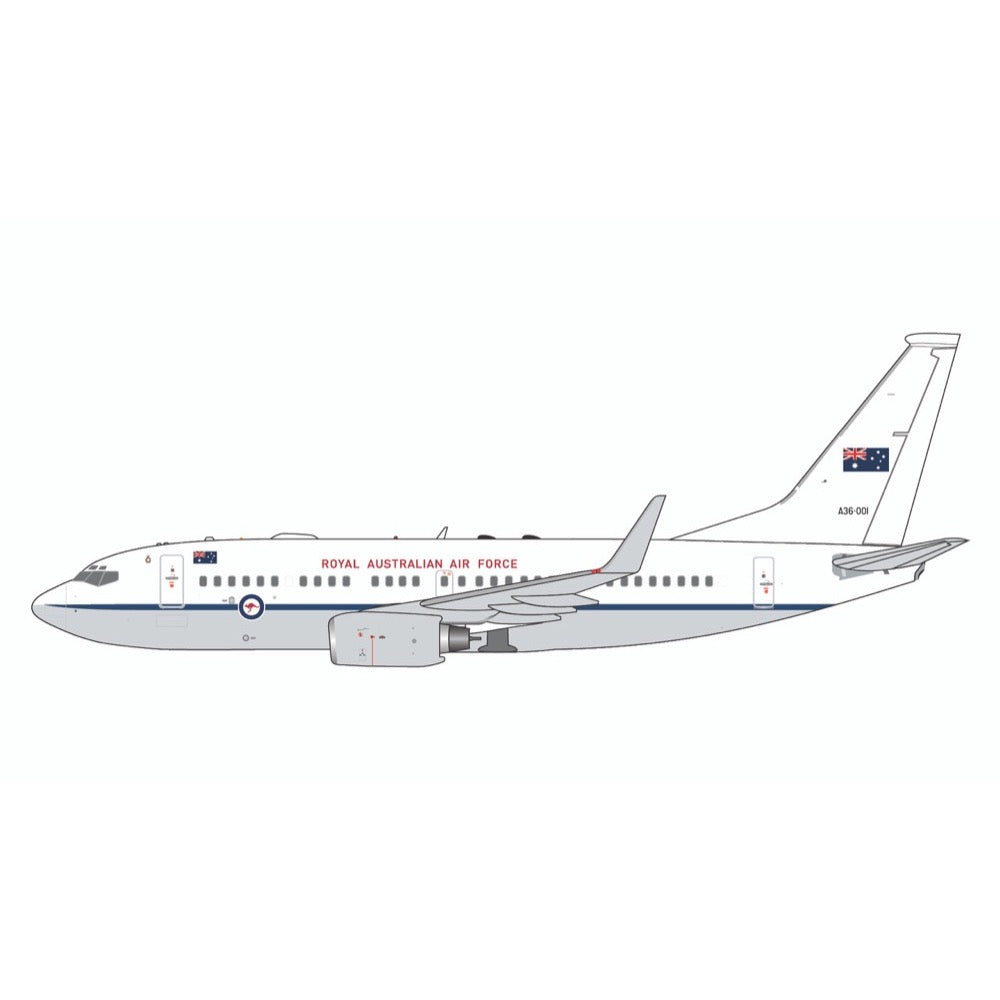 Gemini Jets GMRAA133 1/400 Royal Australian Air Force (RAAF) Boeing 737-700W (BBJ) A36-001