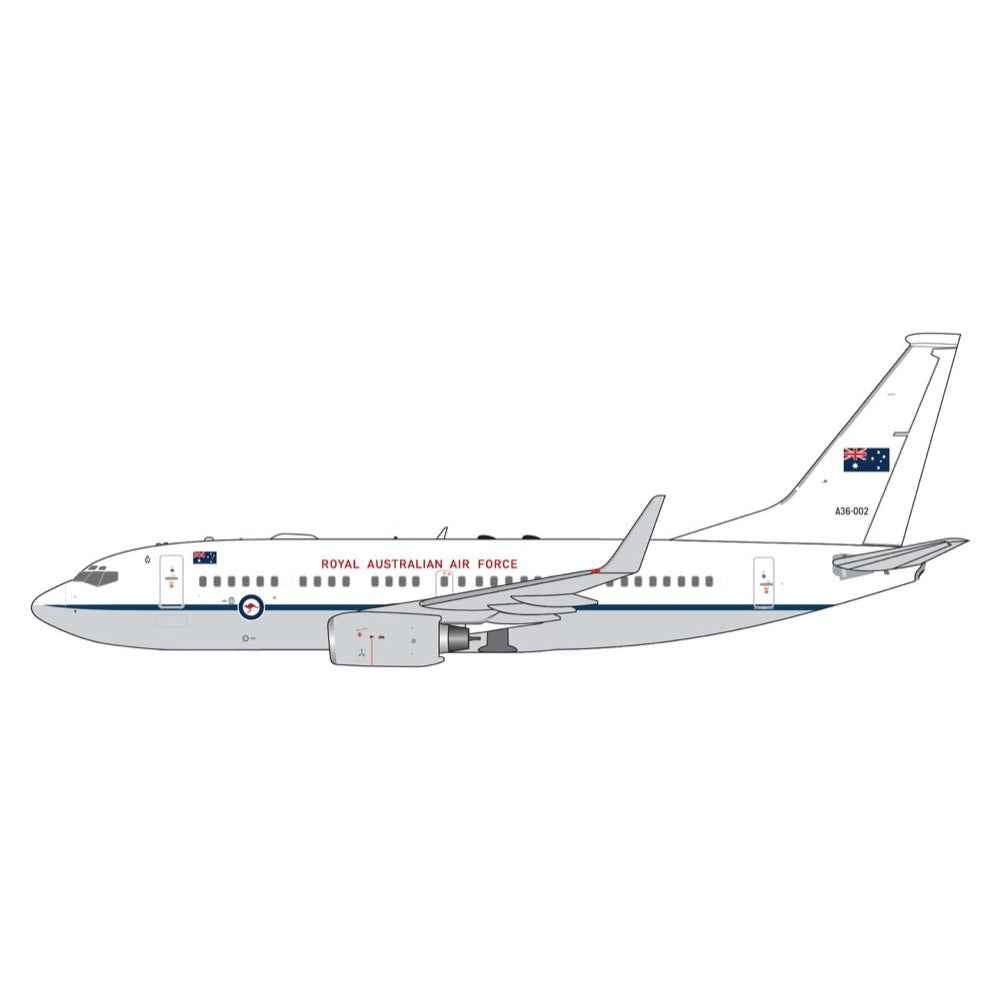 Gemini Jets GMRAA134 1/400 Royal Australian Air Force (RAAF) Boeing 737-700W (BBJ) A36-002