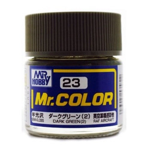 Mr Hobby (Gunze) C023 Mr Color Semi Gloss Green 2 Lacquer Paint 10ml