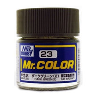 Mr Hobby (Gunze) C023 Mr Color Semi Gloss Green 2 Lacquer Paint 10ml