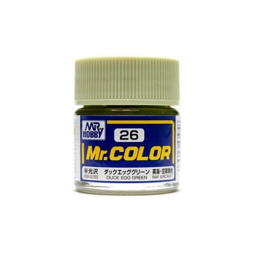Mr Hobby (Gunze) C026 Mr Color Semi Gloss Duck Egg Green Lacquer Paint 10ml
