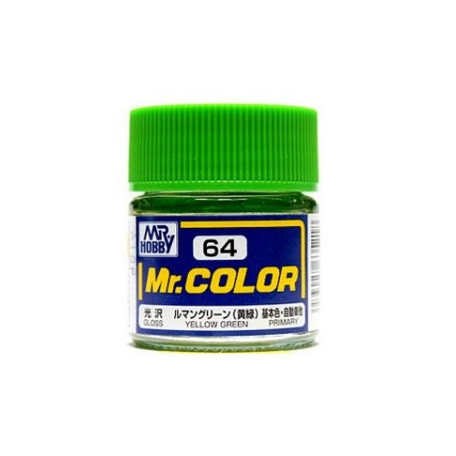 Mr Hobby (Gunze) C064 Mr Color Gloss Yellow Green Lacquer Paint 10ml