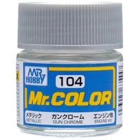 Mr Hobby (Gunze) C104 Mr Color Metallic Gun Chrome Lacquer Paint 10ml