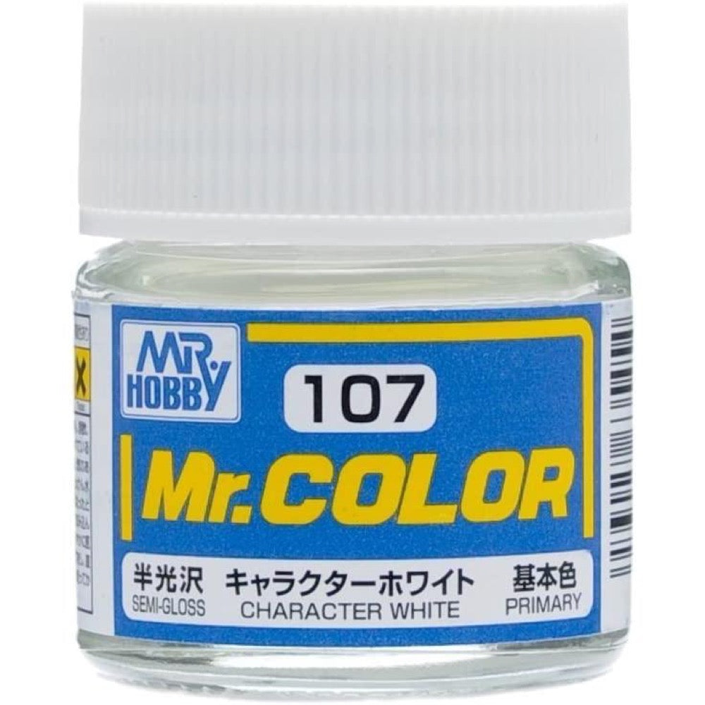 Mr Hobby (Gunze) C107 Mr Color Semi Gloss Character White Lacquer Paint 10ml