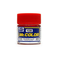 Mr Hobby (Gunze) C108 Mr Color Semi Gloss Character Red Lacquer Paint 10ml