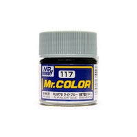 Mr Hobby (Gunze) C117 Mr Color Semi Gloss RLM76 Light Blue Lacquer Paint 10