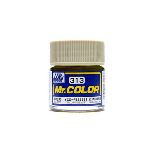 Mr Hobby (Gunze) C313 Mr Color Semi Gloss Yellow FS33531 Lacquer Paint 10ml