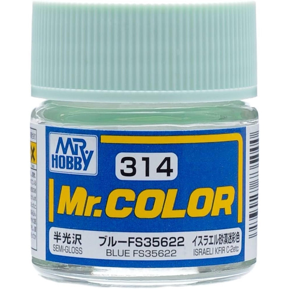 Mr Hobby (Gunze) C314 Mr Color Semi Gloss Blue FS35622 Lacquer Paint 10ml