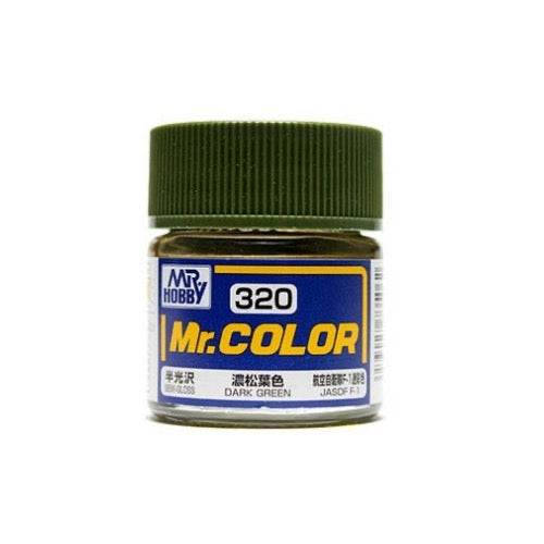 Mr Hobby (Gunze) C320 Mr Color Semi Gloss Dark Green Lacquer Paint 10ml