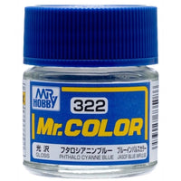 Mr Hobby (Gunze) C322 Mr Color Gloss Phalocyanne Blue Lacquer Paint 10ml