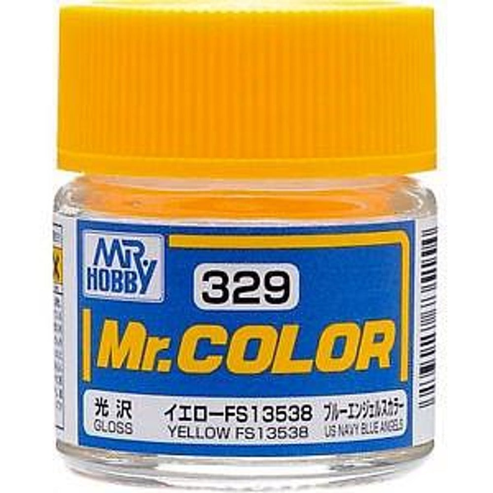 Mr Hobby (Gunze) C329 Mr Color Gloss Yellow FS13538 Lacquer Paint 10ml