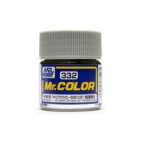 Mr Hobby (Gunze) C332 Mr Color Semi Gloss Light Aircraft Grey BS381 C627 Lacquer Paint 10ml