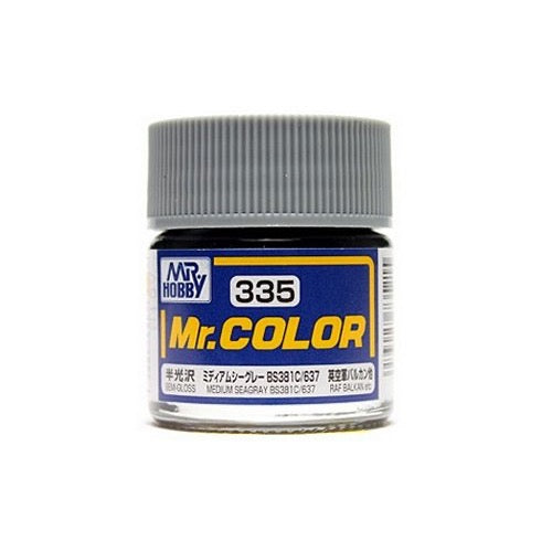 Mr Hobby (Gunze) C335 Mr Color Semi Gloss Medium Sea Grey BS381 C637 Lacquer Paint 10ml