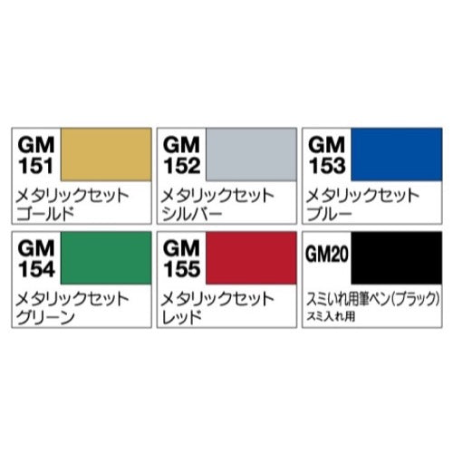 Mr Hobby (Gunze) Gundam Marker Metallic Set