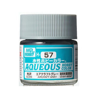Mr Hobby (Gunze) H057 Aqueous Gloss Aircraft Grey Acrylic Paint 10ml