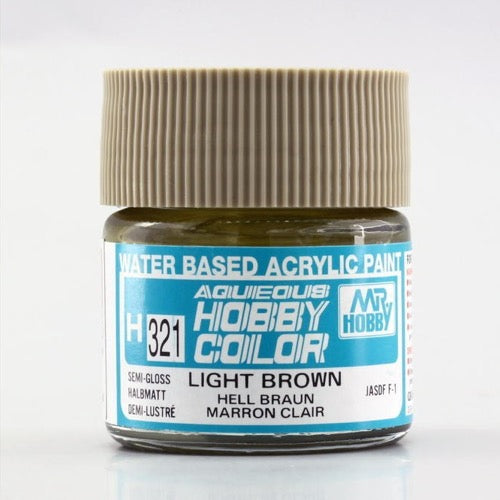 Mr Hobby (Gunze) H321 Aqueous Semi-Gloss Light Brown Acrylic Paint 10ml