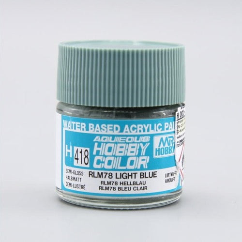 Mr Hobby (Gunze) H418 Aqueous Semi-Gloss Light Blue Acrylic Paint 10ml