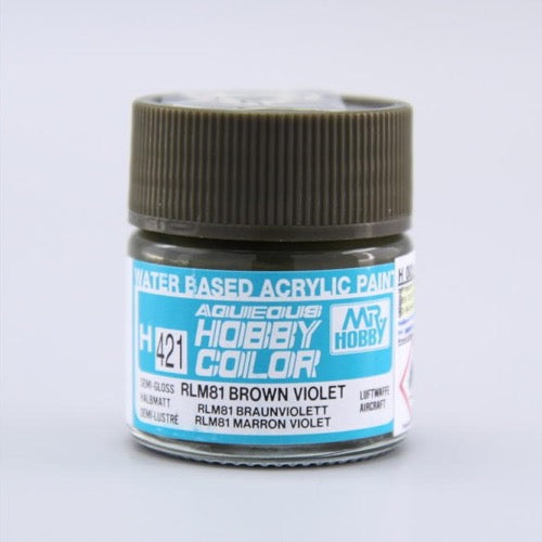 Mr Hobby (Gunze) H421 Aqueous Semi-Gloss Brown Violet Acrylic Paint 10ml