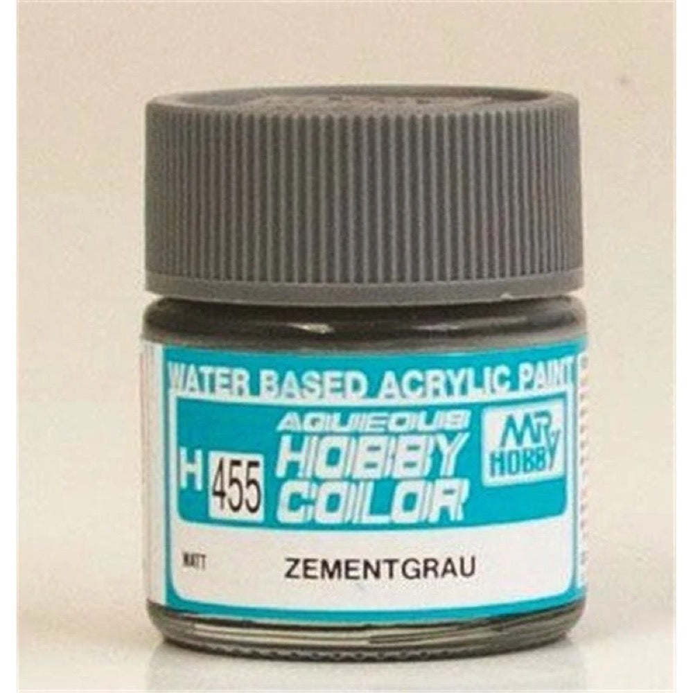 Mr Hobby (Gunze) H455 Aqueous Flat Cement Grey Final Stock Acrylic Paint 10ml