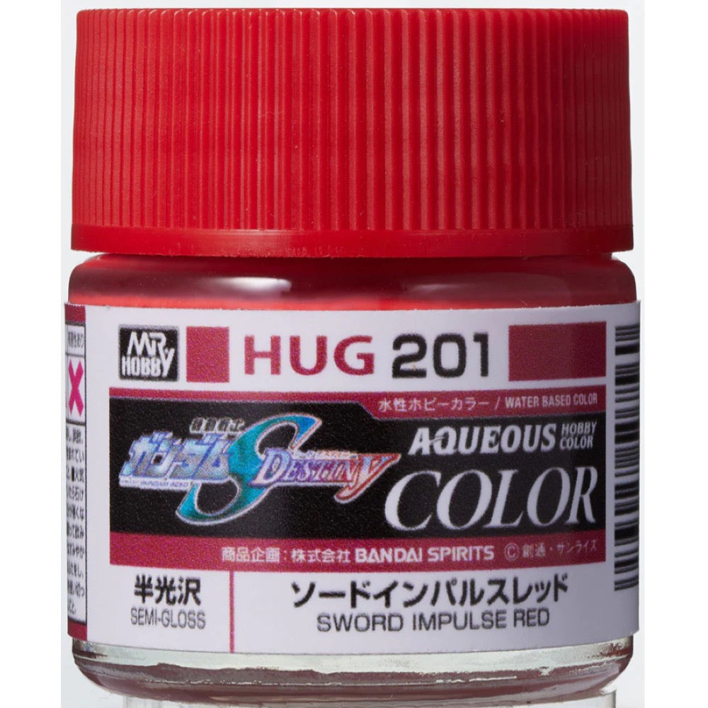 Mr Hobby (Gunze) HUG201 Aqueous Gundam Color Gundam Seed Sword Impulse Red Acylic Paint 10ml
