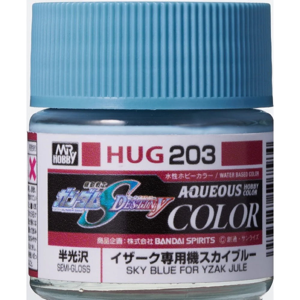 Mr Hobby (Gunze) HUG203 Aqueous Gundam Color Gundam Seed Sky Blue for Yzak Jule Acylic Paint 10ml