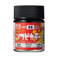 Mr Hobby (Gunze) SVC02 Soft Vinyl Color Flat Black 18