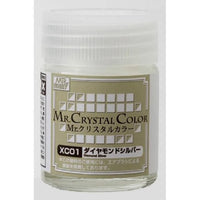 Mr Hobby (Gunze) XC01 Acrylic Mr Crystal Colour Diamond Silver Lacquer Paint 10ml
