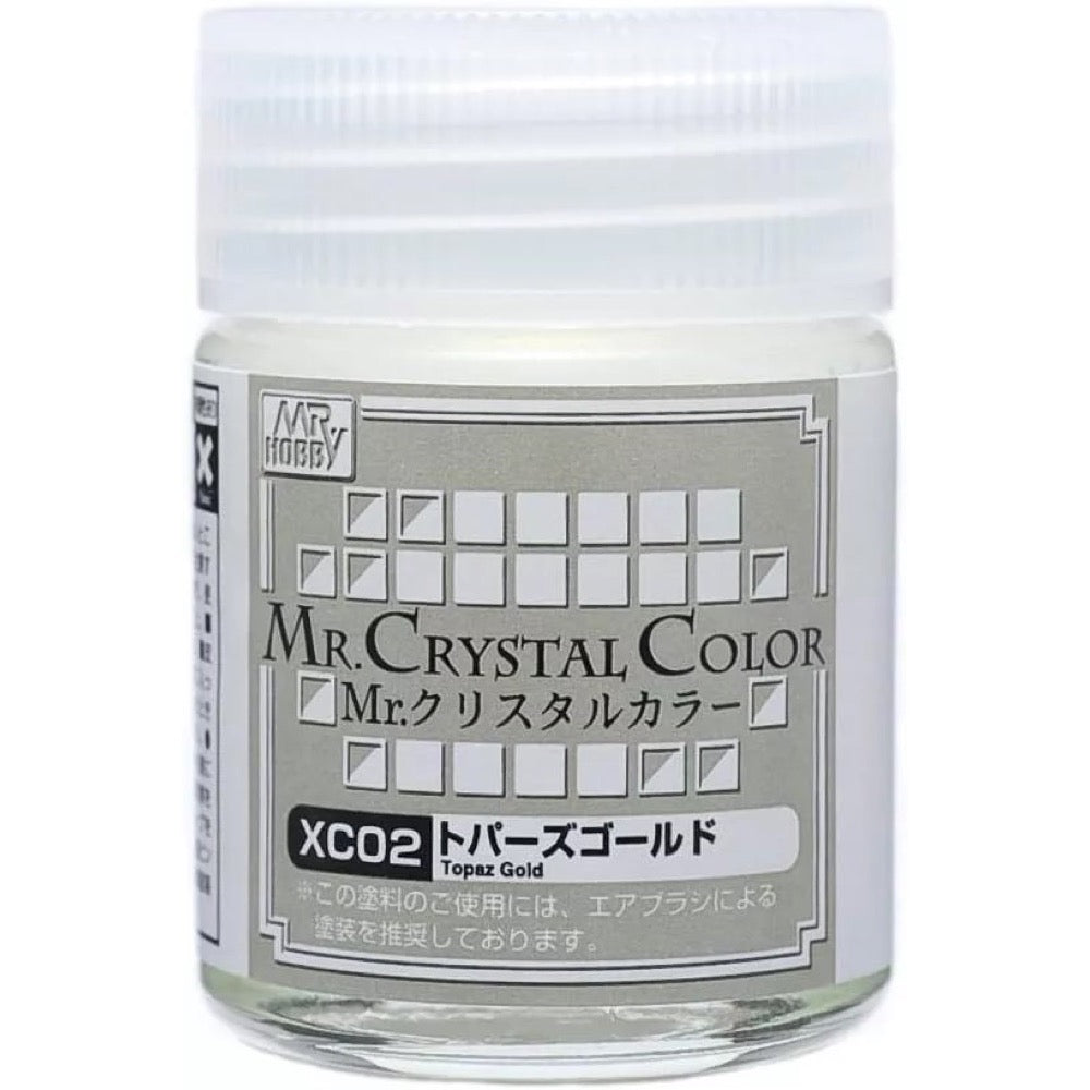 Mr Hobby (Gunze) XC02 Acrylic Mr Crystal Colour Topaz Gold Lacquer Paint 10ml